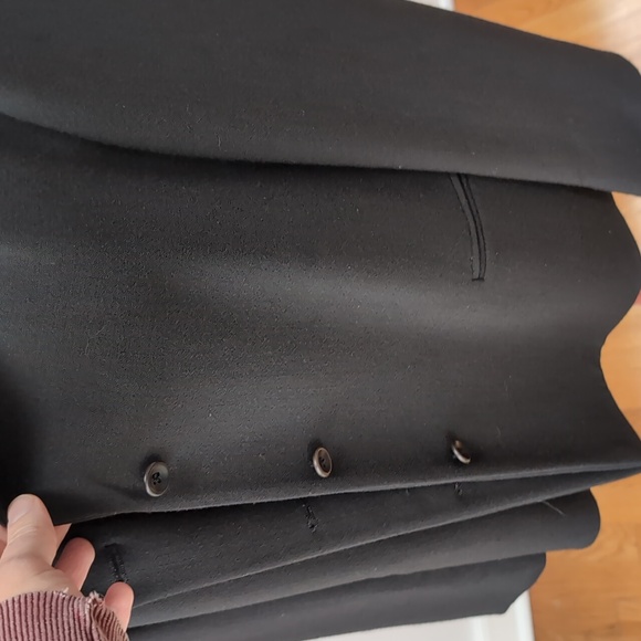 Eileen Fisher Black Minimalist Four-Button Jacket Elevated Office Staple - Picture 2 of 6